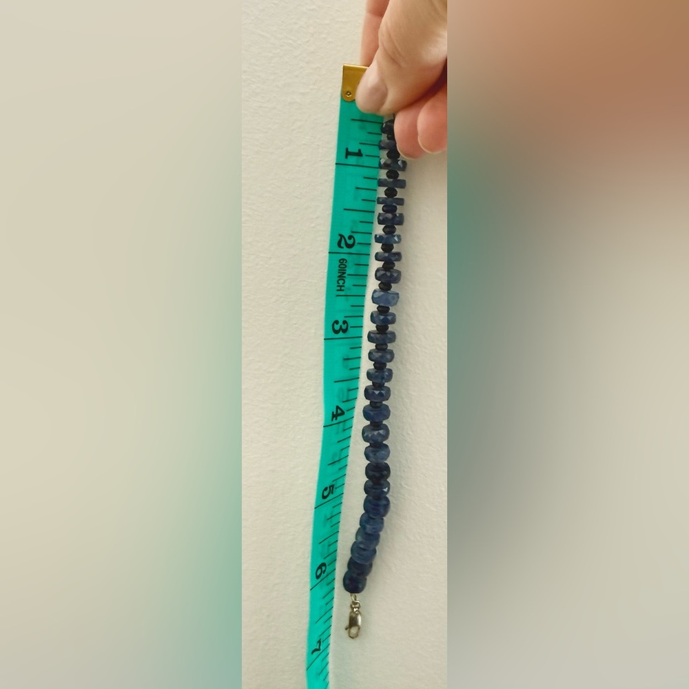 Blue Sapphire Rondelle Bracelet - Picture 5 of 8